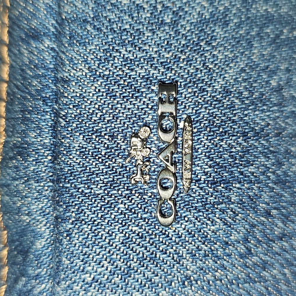Coach Pouch Wristlet - Indigo Denim - Picture 2 of 10